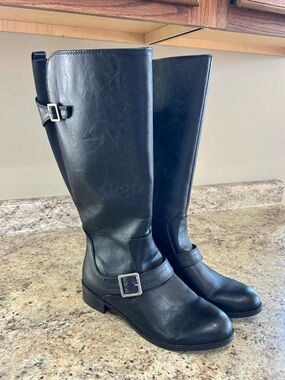 NWT Life Stride Spell Black Kraft Tall Riding Boots - Wide Calf - 8.5